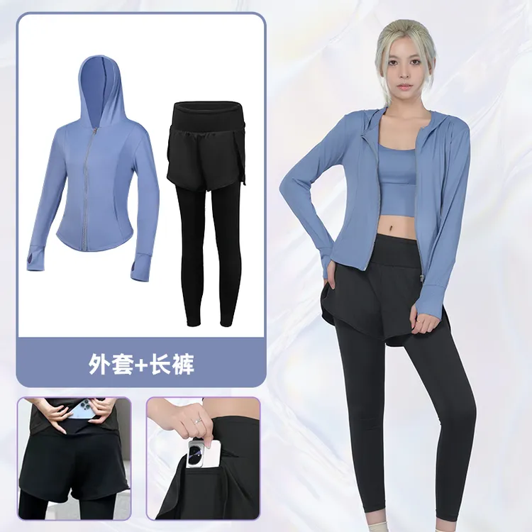 瑜伽服套装女短袖运动健身晨跑步训练健身外套