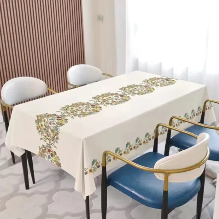 爆款PVC桌布PU桌布防水防油防烫免洗百搭长方形餐桌茶几布餐桌布