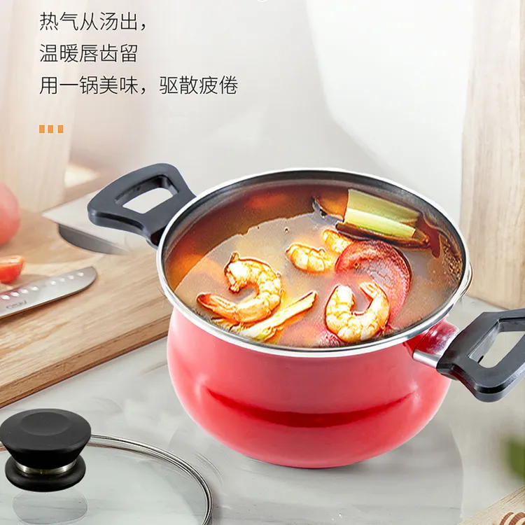 C782厨房烹饪海鲜锅家用煲汤炖肉不沾汤锅20CM