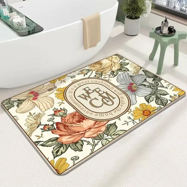 家用硅藻泥入户门地垫卫生间厕所浴室吸水垫速干吸水防滑垫脚垫子