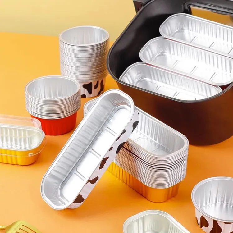 食品级空气炸锅锡纸杯蛋糕纸盒碗烤箱烘焙耐高温蛋挞托布丁小蛋糕