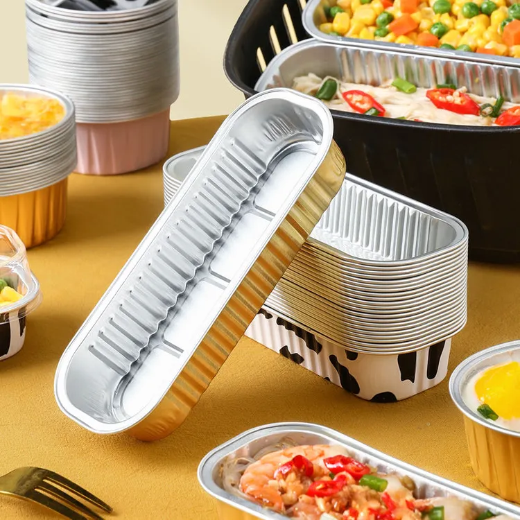 空气炸锅锡纸杯一锅三炸蛋糕盒碗烤箱烘焙耐高温蛋挞托布丁小蛋糕