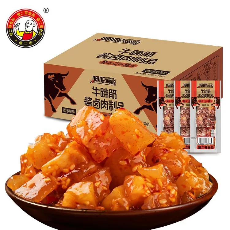 傻二哥牛蹄筋呷哚呷哚酱卤肉制品即食肉类小吃真空独立