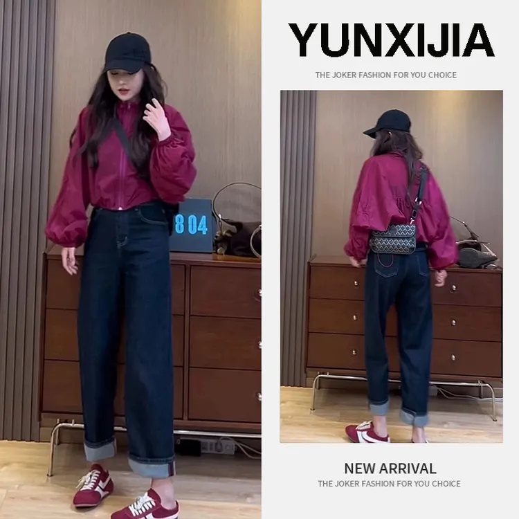 2025秋季穿搭一整套女新款韩版女慵懒风百搭外套牛仔裤两件套