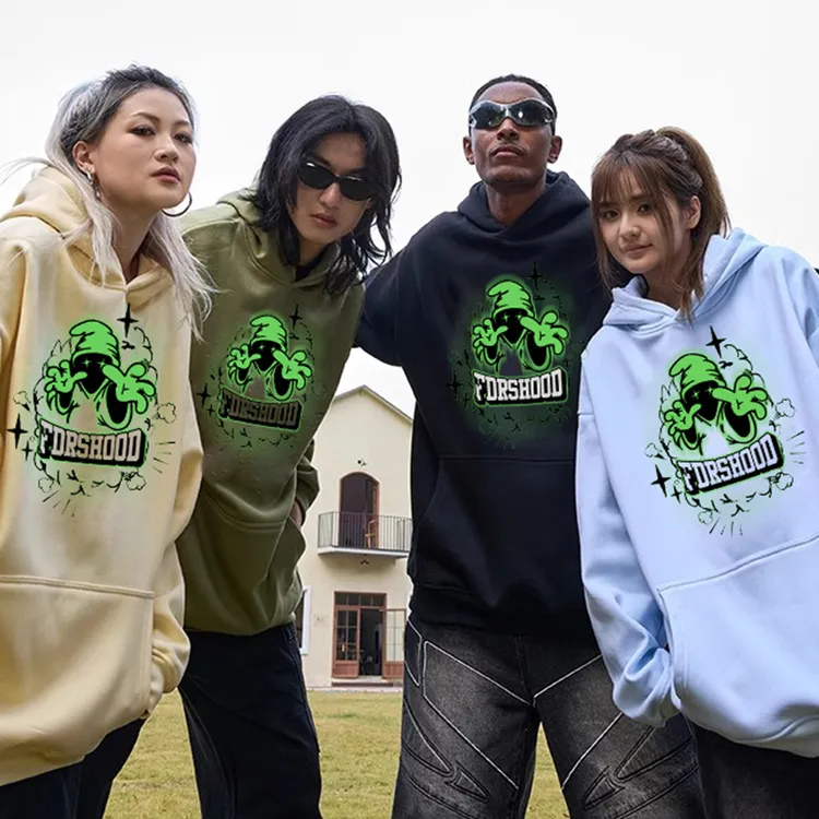 FDR SHOOD国潮重磅学生帅气连帽卫衣男女秋冬季宽松情侣嘻哈上衣