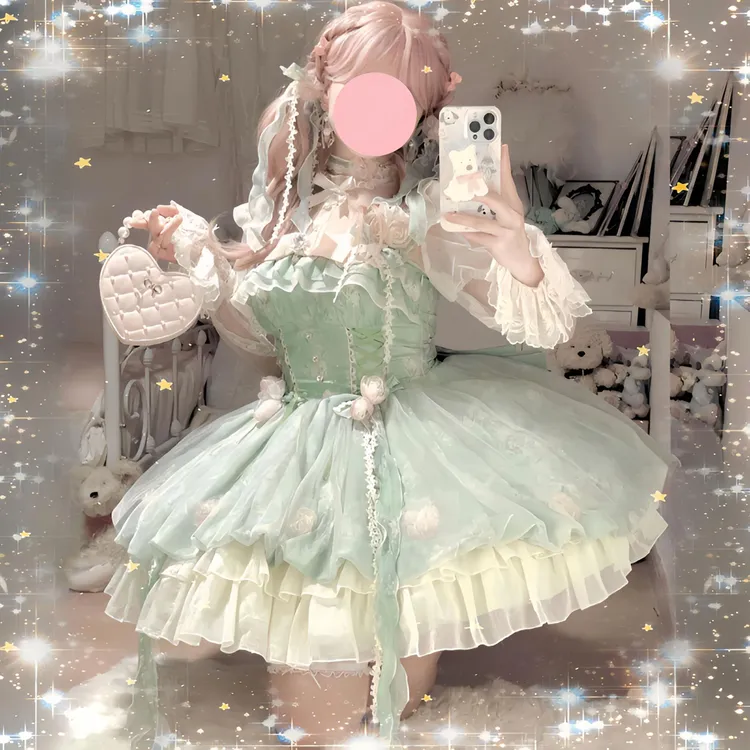 【现货】小花仙洛丽塔公主裙可爱洋装Lolita小清新甜美少女花苞裙