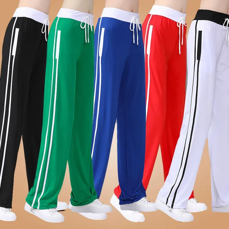 杨丽萍舞蹈裤夏季裤子阔腿速干跳舞薄款直筒束脚裤运动练功长