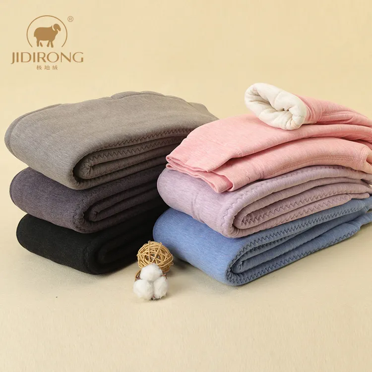 秋冬新款儿童全羊毛棉裤男童一体保暖裤女童中大童内穿打底裤