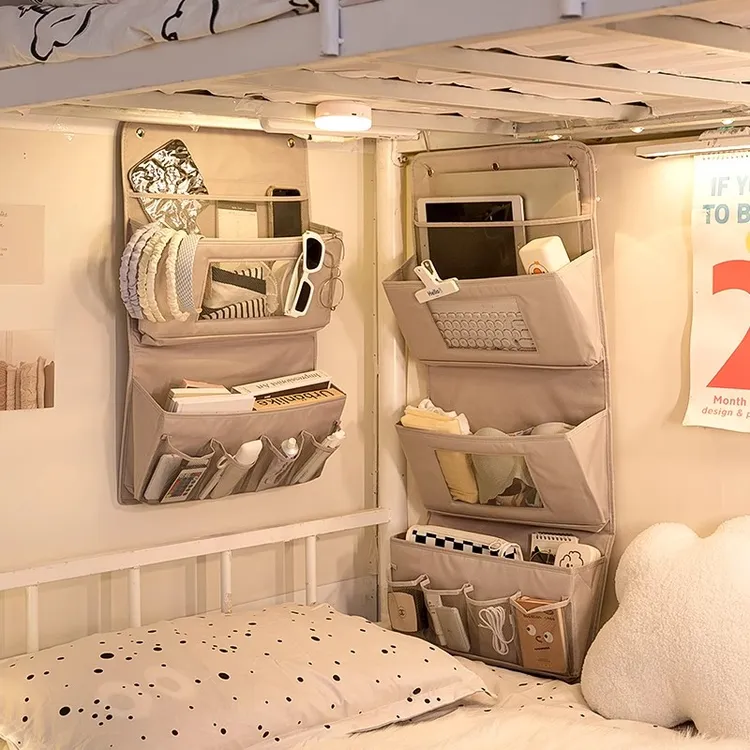 布艺墙挂式收纳挂袋上铺床上挂篮宿舍大学生宿舍必备好物收纳神器