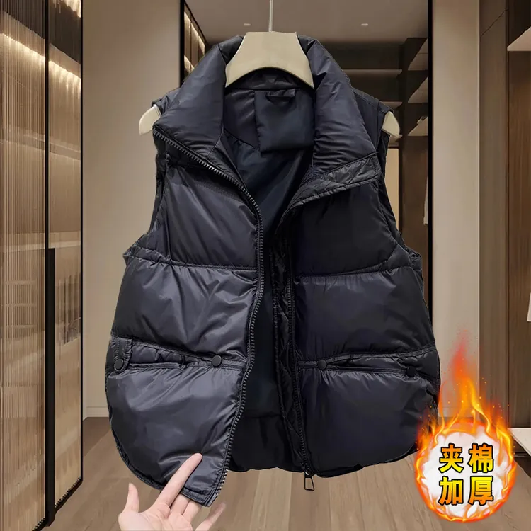 秋冬款棉马甲女款爆款2025新款时髦洋气加厚夹棉外套女士外出马夹