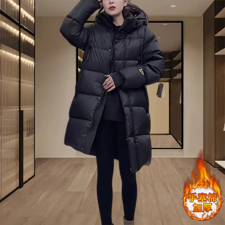 2025秋冬季连帽棉衣外套女新款加厚保暖韩版时尚宽松显瘦大码棉服