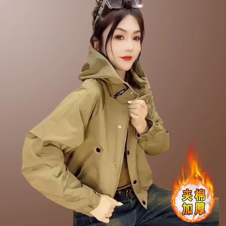秋冬季新款冲锋衣女款2025款网红款高档加绒加厚爆款休闲连帽外套