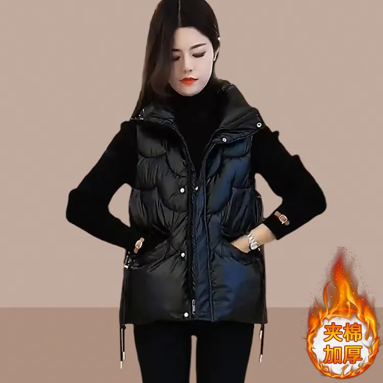 女士夹棉马甲外套2025秋冬季新款背心坎肩外搭保暖马夹女外穿爆款