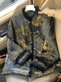 209-【竹龙】新款秋冬加厚新中式气质短款加厚外套