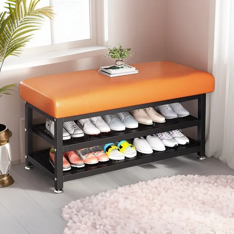 换鞋凳家用门口可坐式客厅穿鞋凳入户鞋柜坐凳一体储物简约坐垫鞋