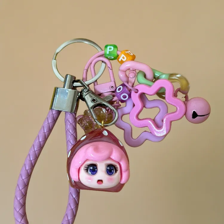 网红DIY仿真水果钥匙扣女可爱个性