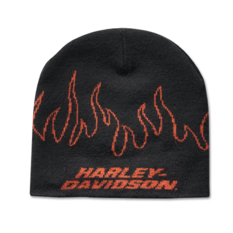 哈雷戴维森火焰针织毛线帽97647