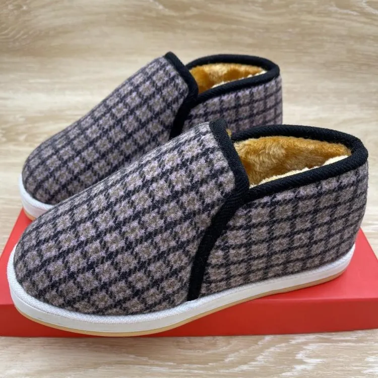 2024新款棉鞋男款冬季加绒手工布棉鞋加厚保暖防滑居家中老年男女