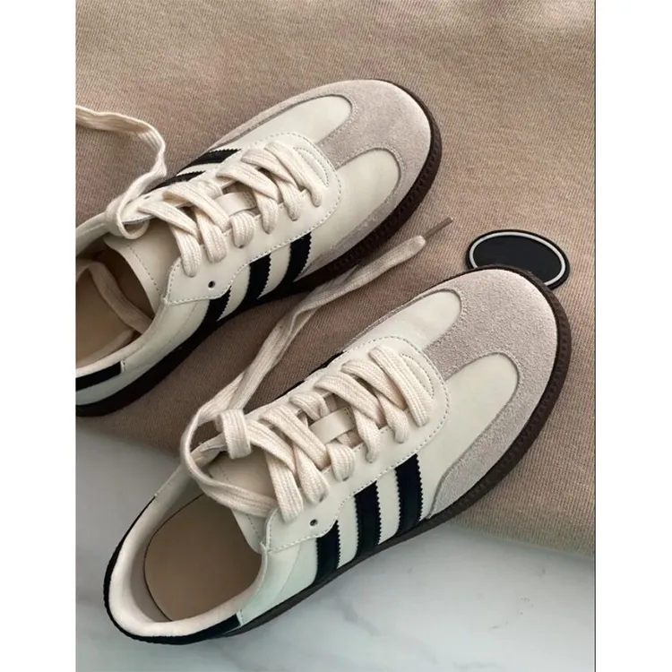 平底德训鞋女百搭小白鞋休闲板鞋阿甘鞋女新款2024春季运动鞋复古