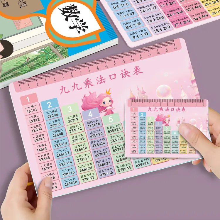 小学生儿童启蒙九九乘法口诀表 乘除口诀加减换算背诵神器口算卡