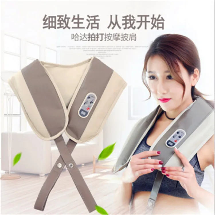 网红新款颈椎按摩器敲打披肩肩膀脖子按摩披肩捶打颈椎腰部放松器