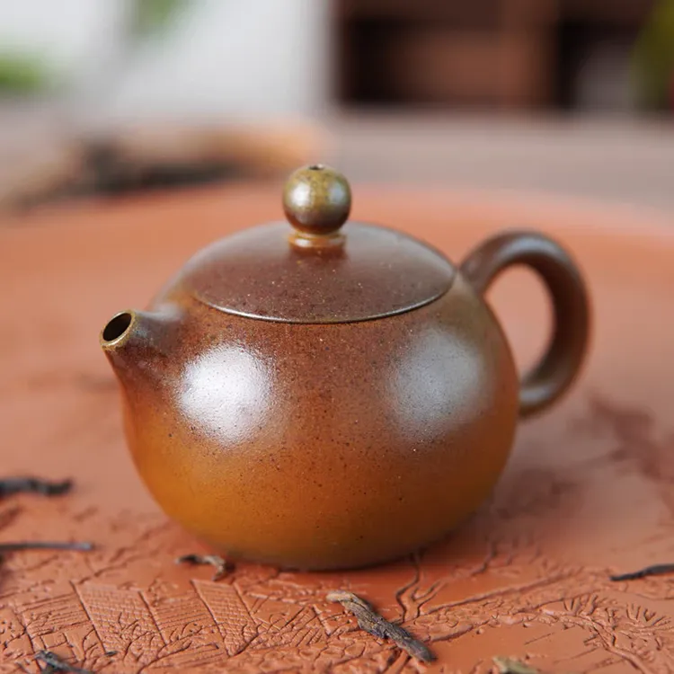 周宇蛟坭兴陶小西施柴烧壶纯手工茶壶柴烧壶坭兴陶茶壶