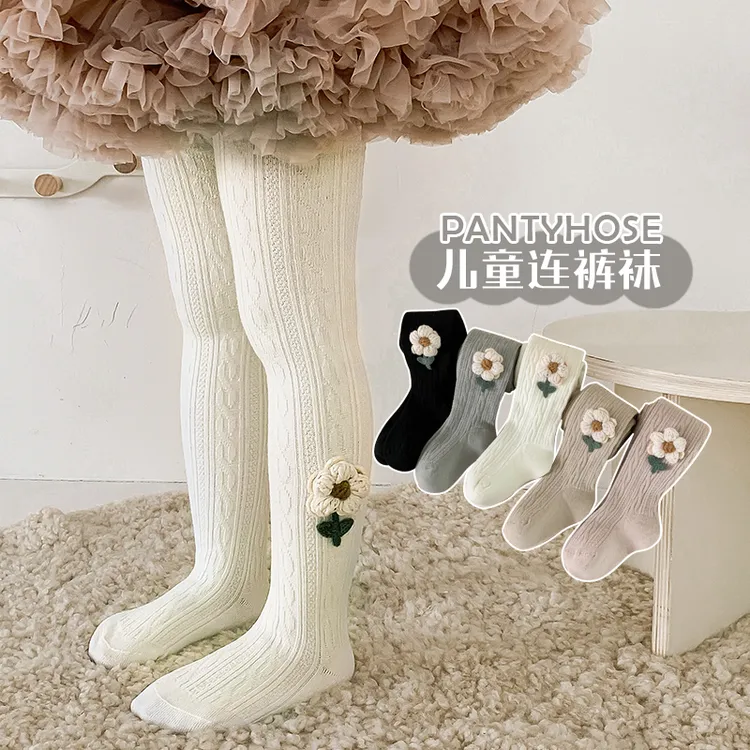 秋冬季女童连裤袜中厚薄绒加绒宝宝打底袜春秋无绒儿童连脚洋气
