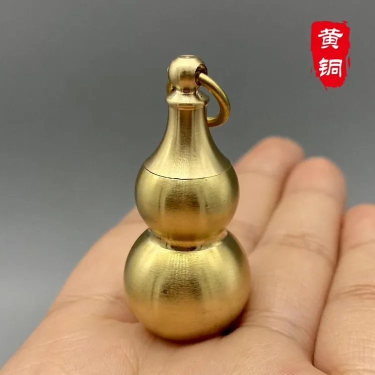 黄铜葫芦挂件创意大小葫芦挂件汽车钥匙扣挂件复古葫芦随身小挂饰