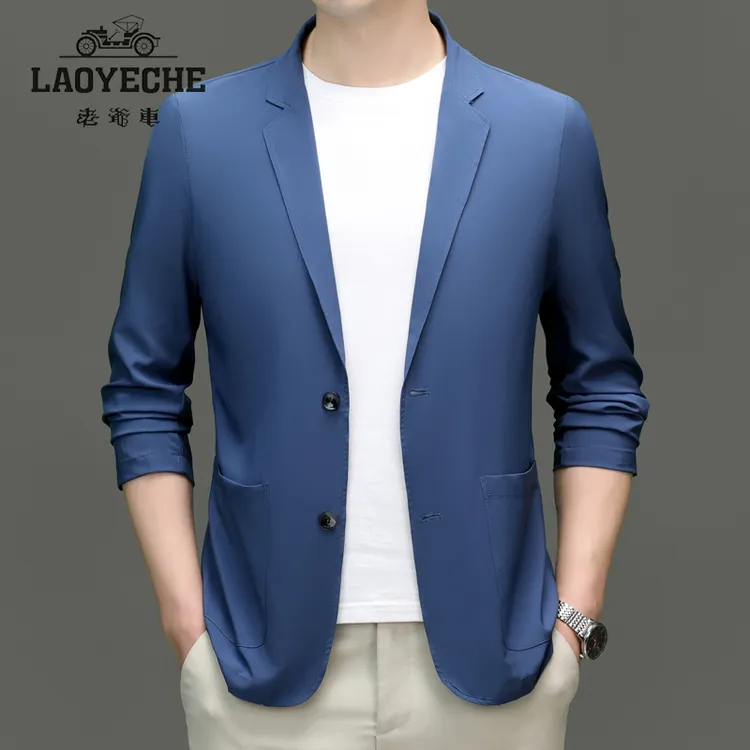 LAOYECHE/老爷车男士夏季西服上装透气商务西装时尚高档轻薄外套