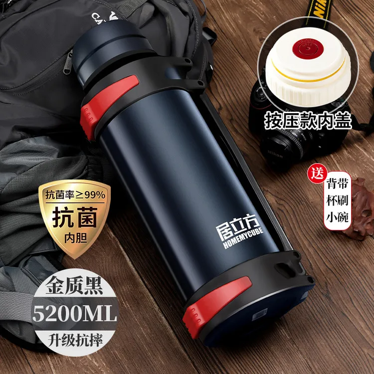 304不锈钢保温壶户外车载家用便携热水瓶大容量旅行壶1L-5L保温杯