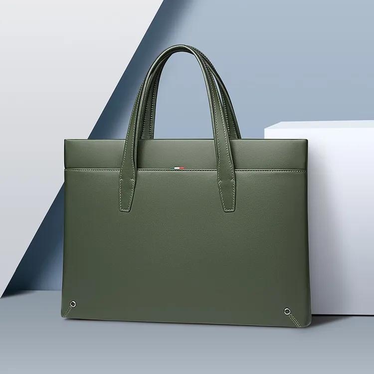 保罗正品新款手提公文包真皮男士包包出差通勤商务时尚休闲公务包