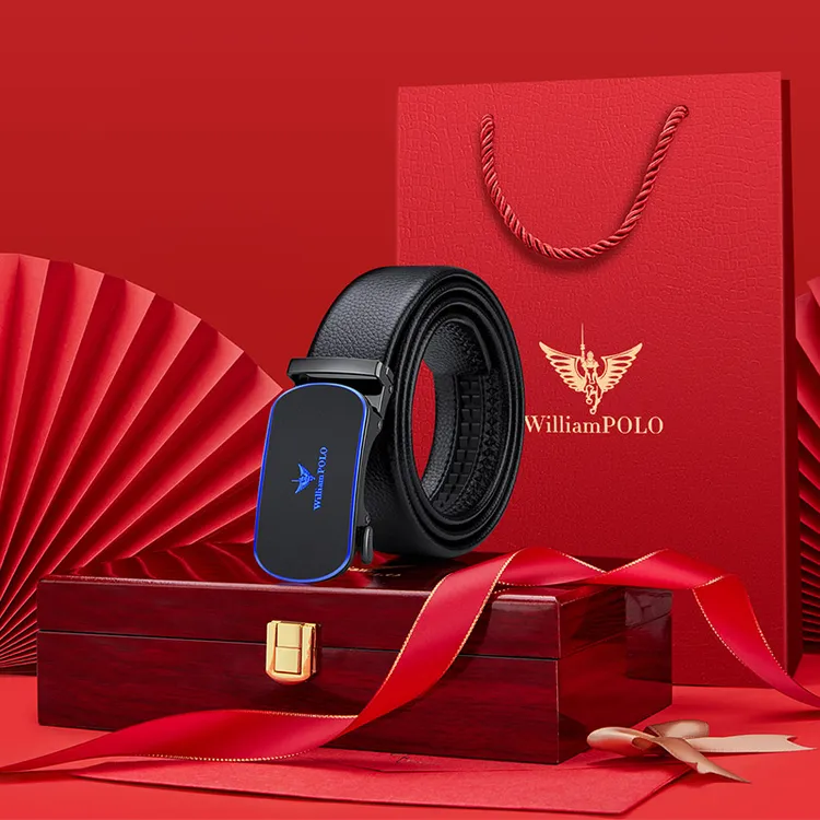 WILLIAMPOLO英皇保罗皮带新款正品男自动扣真皮休闲百搭高档腰带