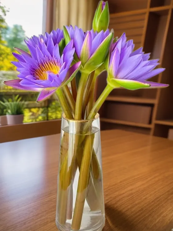 国庆中秋节活动紫色睡莲鲜切花广州基地直发清香型好养护室内插花