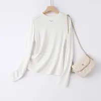 IHIMI/海谧【绵绵衣】2025秋新款女装时尚百搭圆领长袖基础T恤上衣