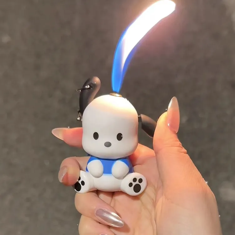 可爱卡通萌款帕恰狗小巧便携钥匙扣打火机潮流立体挂饰