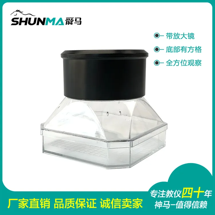 昆虫观察盒小学科学教学仪器3倍放大带产品镜户外探索使用测量