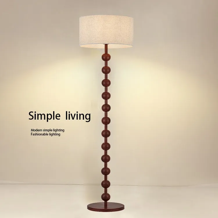 熠芒中古风落地灯客厅美式复古高级感氛围灯卧室床头侘寂风立式灯