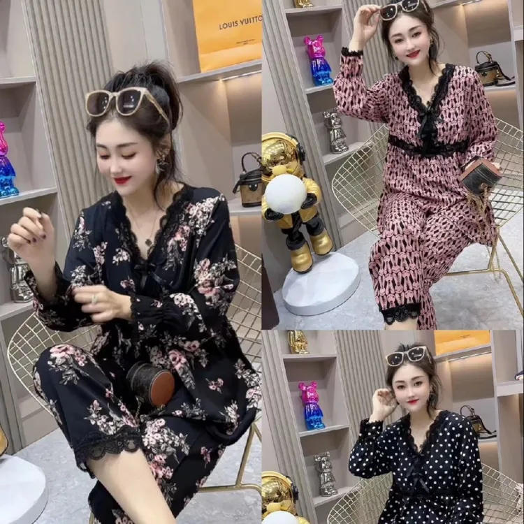 新款韩版蕾丝花边家居服睡衣套装女好物推荐
