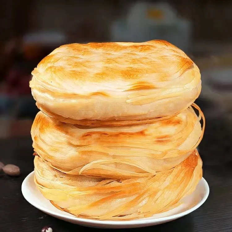 老潼关千层饼肉夹馍生饼胚方便面食冷冻半成品酥脆烧饼早餐家商用