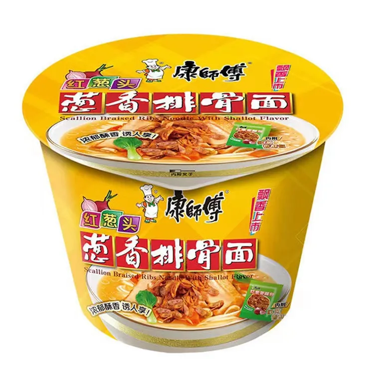 康师傅方便面葱香排骨面10/12桶整箱经典泡面批发宿舍宵夜现货发