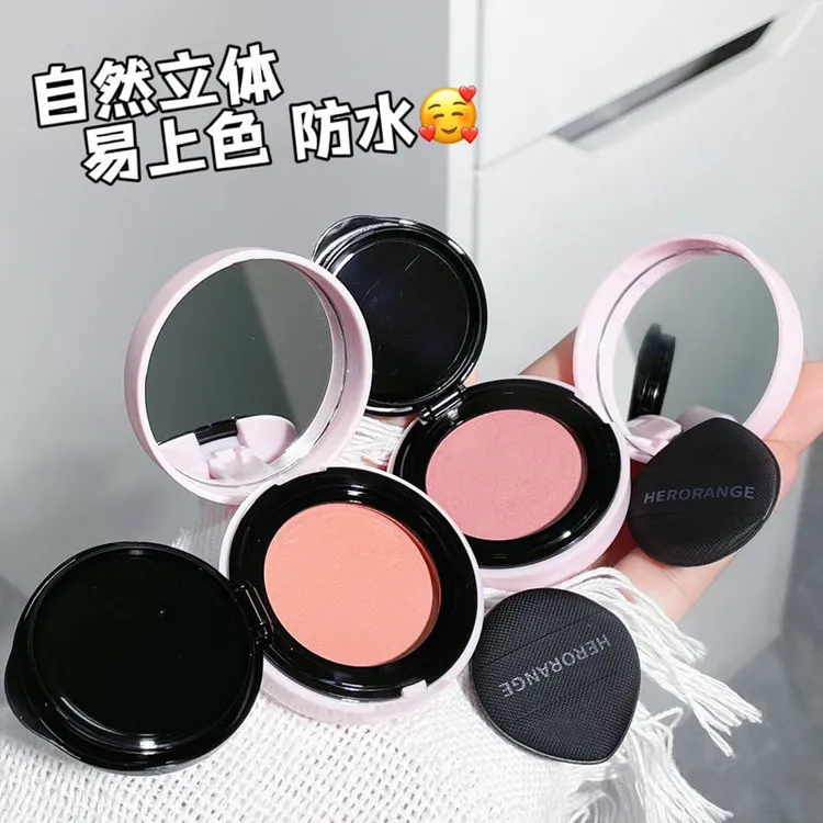 明彩柔润腮红膏低饱和纯欲膨胀单色提亮裸妆自然腮红泥气质学生党