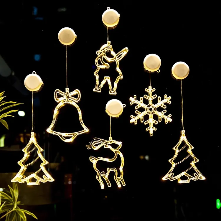 圣诞节装饰品发光吸盘灯氛围布置道具圣诞树布置室内室外场景布置