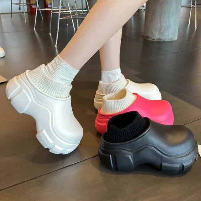 【保暖搭子】爆款棉鞋女5cm增高厚底防水外穿潮款冬季保暖雪地靴 