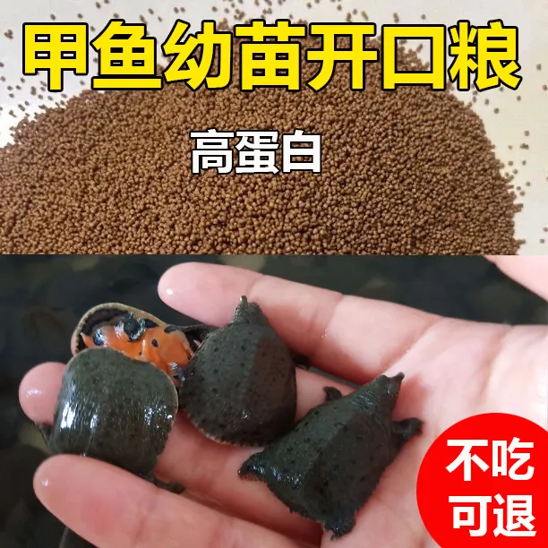 小甲鱼幼苗开口粮小鳖饲料团鱼水鱼饲料王八粮补钙乌龟鱼通用上浮