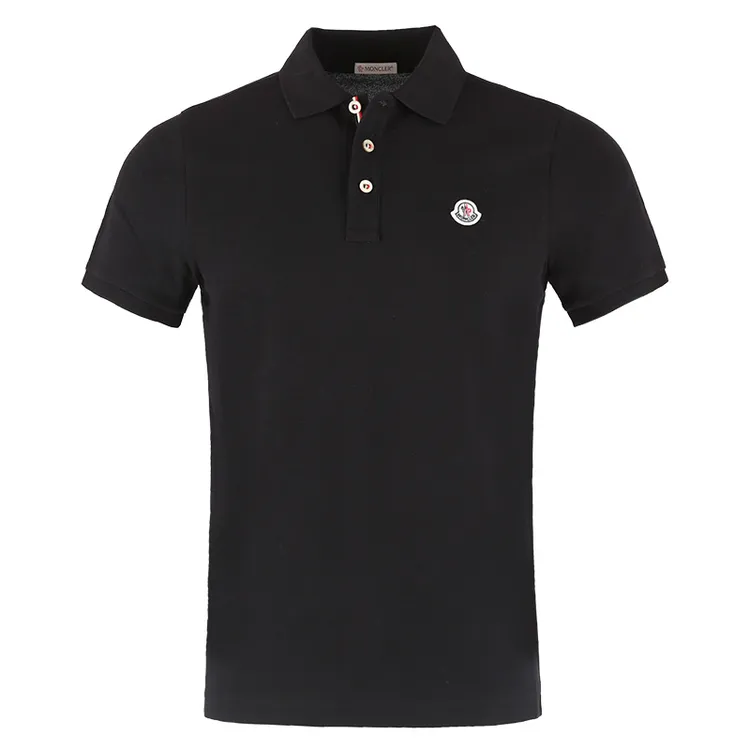 Moncler/盟可睐男条纹门襟logo翻领短袖POLOT恤衫 8A00019 84556