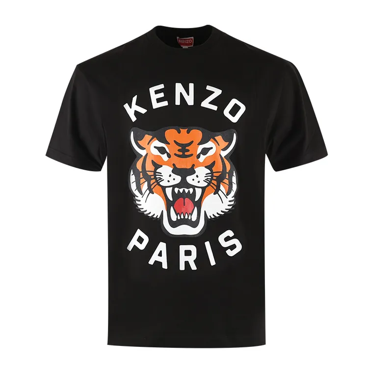 KENZO/高田贤三 男士休闲短袖T恤衫 FE68TS009 4SG印花圆领老虎