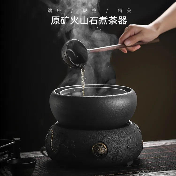 火山石老白茶专用围炉煮茶器古法茶具套装陶瓷碗家用电陶炉煮茶壶