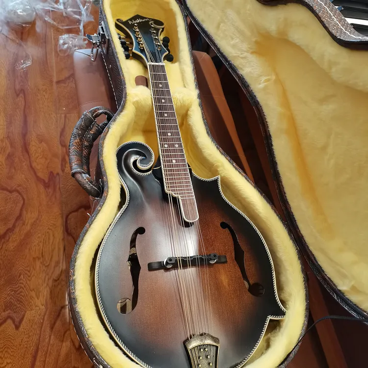 勇士M118经典款全单电箱曼陀铃（带琴箱）