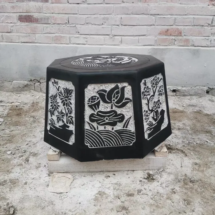 石雕井口庭院仿古井圈天然青石户外水井石头