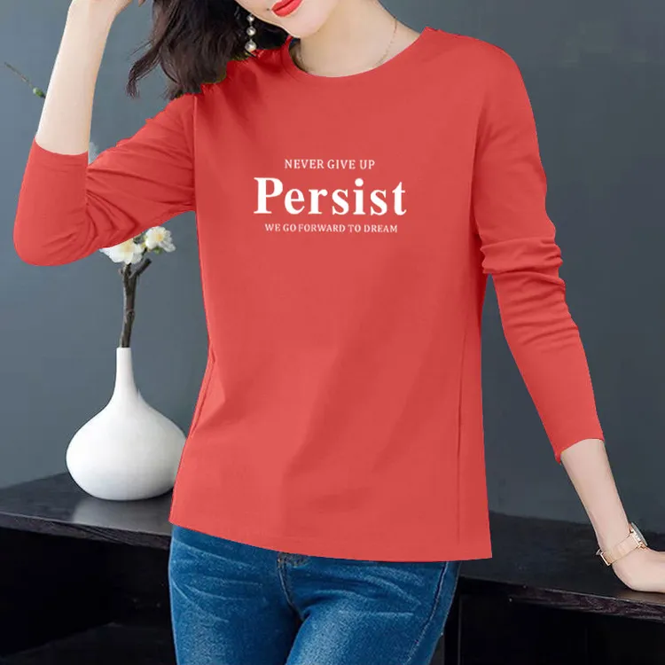 衣服女装2024新款长袖t恤薄款纯棉上衣100%全棉春秋款打底衫秋衣